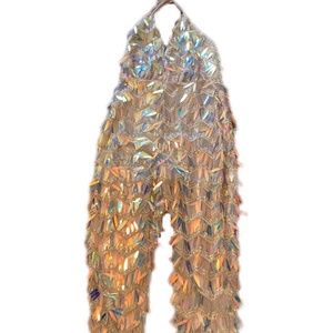 The Boutique Sequin Halter Jumpsuit (Size:L)